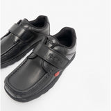 FRAGMA SINGLE STRAP Boys Leather Moccasin Shoes Black