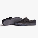 RILEY Touch Fasten Plimsolls Black