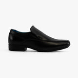 BELMONT Boys Leather Tramline Loafers Black