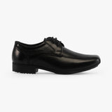 SNOWDEN Boys Leather Lace-Up School Shoes Black