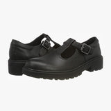 J CASEY GIRL Kids Leather Ballerina Black