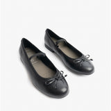 PLIE Girls School Shoes Smooth Black