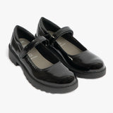 CASEY B Girls Patent Mary Jane School Shoes Black