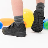 PAVEL B Boys Touch Fasten School Shoes Black