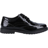 VERITY Girls Leather Derby Brogues Black Patent