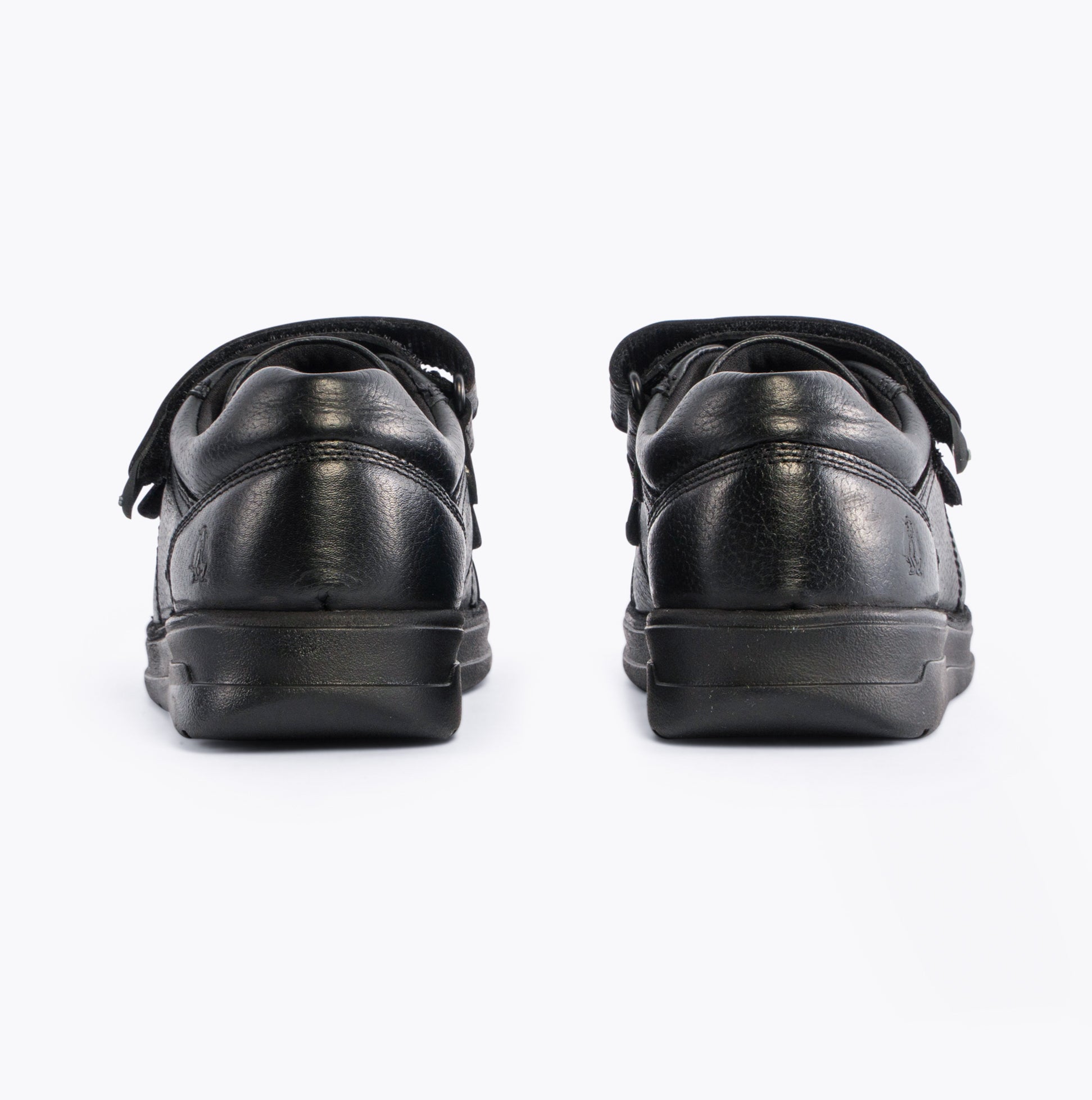 RYAN Boys Leather Touch Fasten Shoes Black