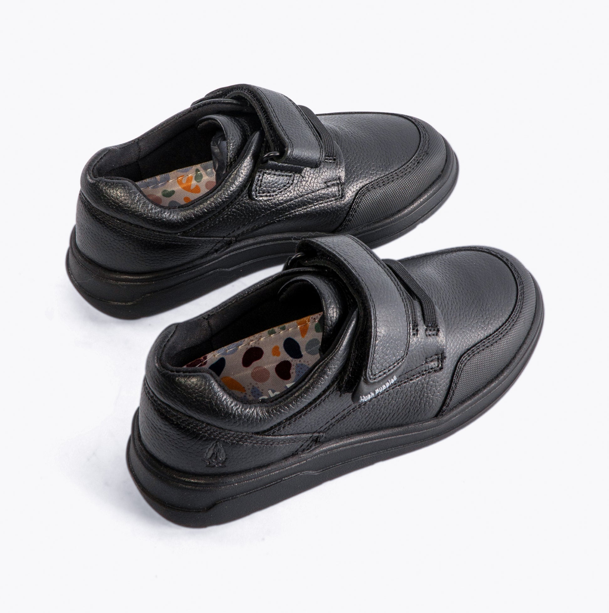 ROWAN Boys Touch Fasten Shoes Black