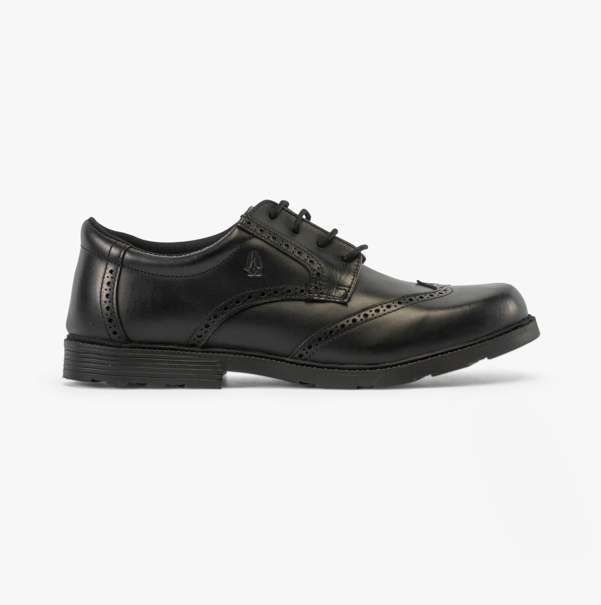 JACOB Boys Leather Brogue Shoes Black