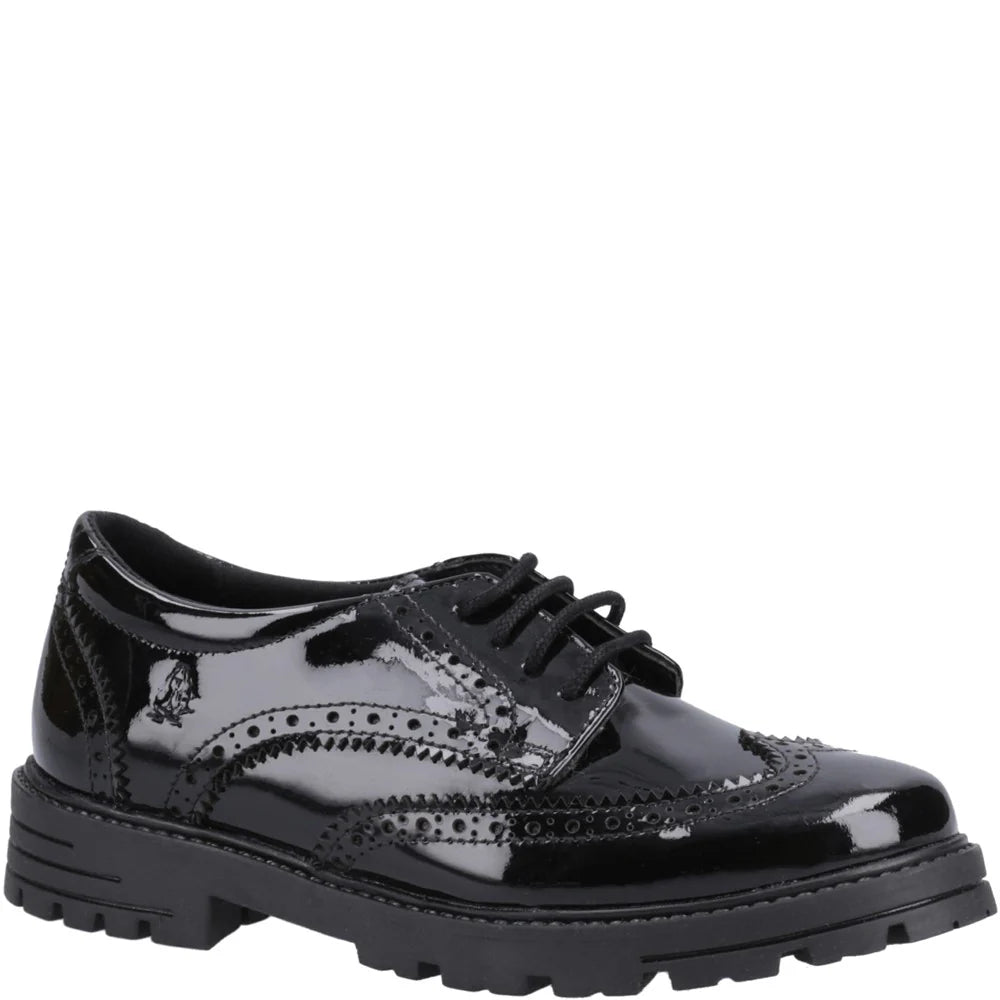 MAXINE Girls Lace-Up Shoes Black Patent