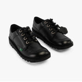 KICK Kids Leather Lace-Up Shoes Black