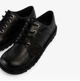 KICK Kids Leather Lace-Up Shoes Black