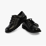 KICK Kids Leather Lace-Up Shoes Black