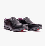 B612A Boys Slip On School Shoes Black