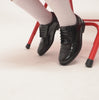 BROGUE PRI Girls Leather Lace Up School Shoes Patent Black