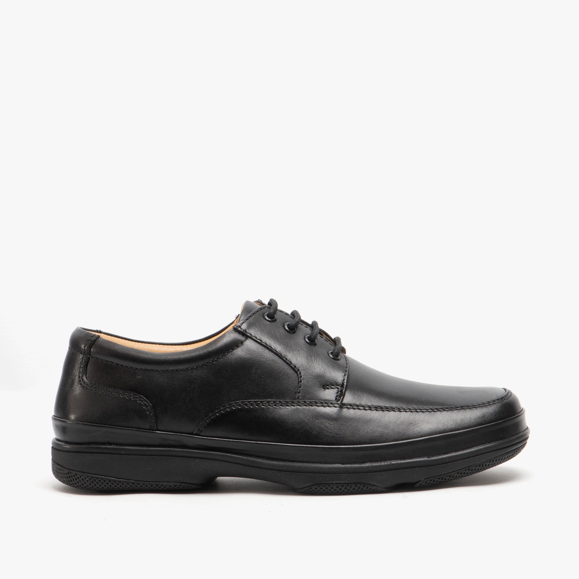 Mens wide black dress on sale shoes